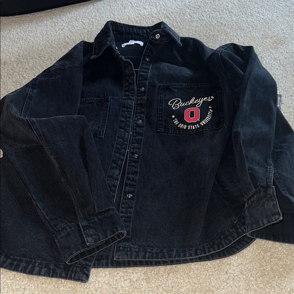 Buckeye® Ohio State University Black Denim Shirt Jacket